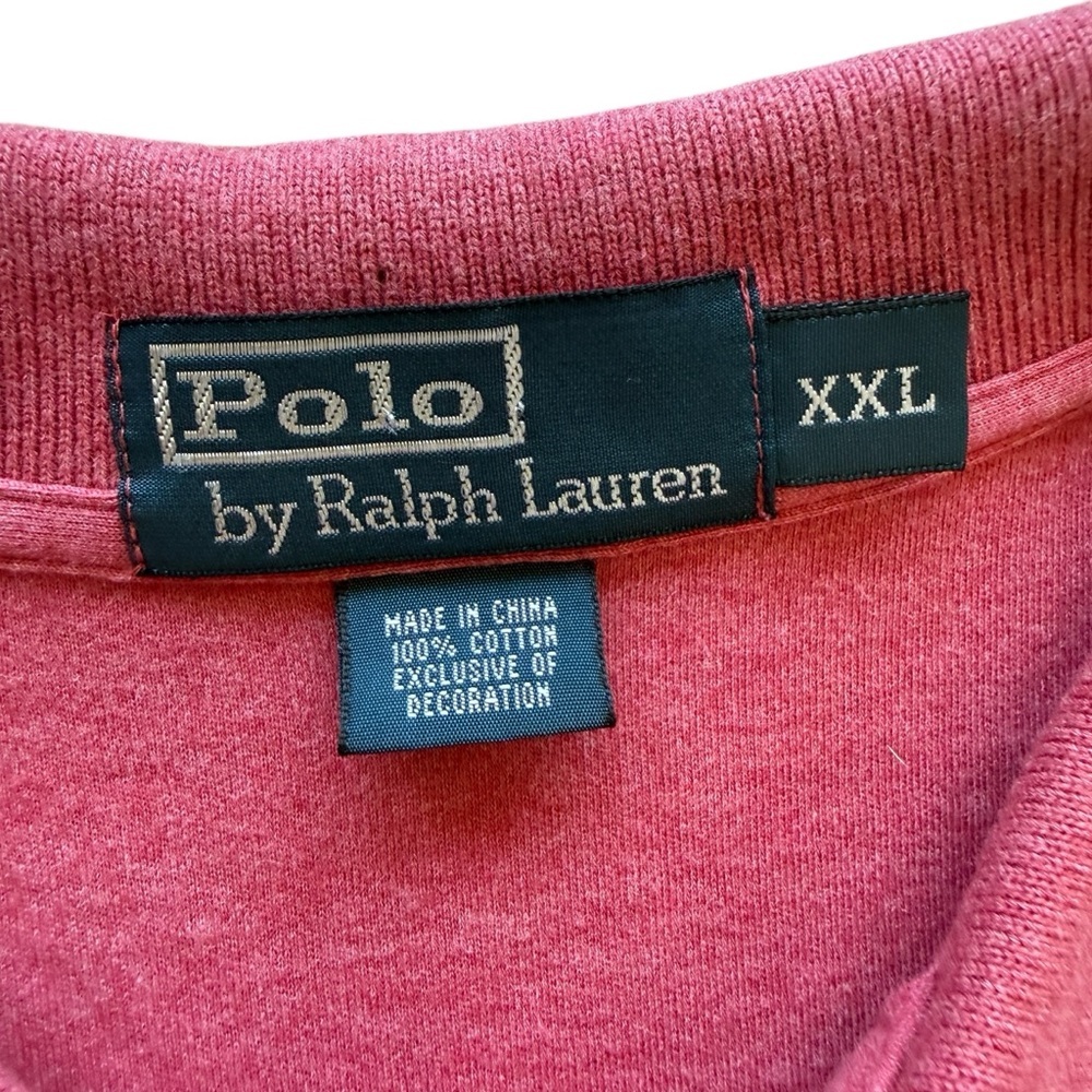 Polo Ralph Lauren Polo Shirt XXL Pink Preppy Coastal Old Money Golf Core Pony - Picture 3 of 9